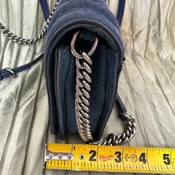 Rebecca Minkoff Blue Suede Purse - Picture 4 of 11